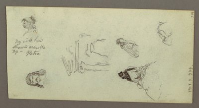 Rysunek, studium postaci, grzbiet, prawdopodobnie 1868 r. autorstwa Frederic Edwin Church
