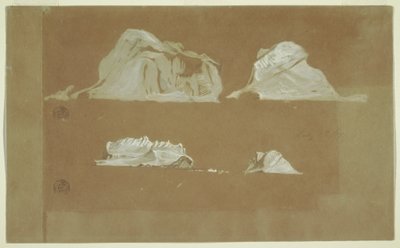 Rysunek, pływające góry lodowe, 5 lipca 1859 r. autorstwa Frederic Edwin Church