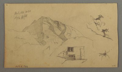 Rysunek, Glacier, 21 sierpnia 1868 r. autorstwa Frederic Edwin Church