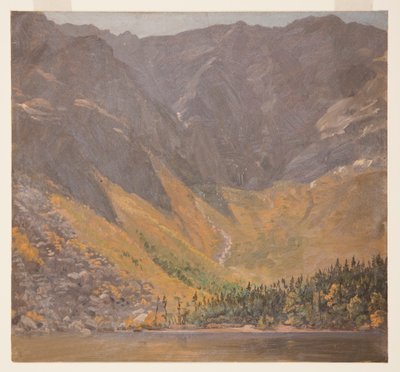 Rysunek, Great Basin, Mount Katahdin, Maine, przed 1878 r. autorstwa Frederic Edwin Church