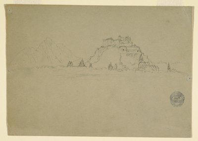 Rysunek, Hehensalzburg, Austria (verso), 1868 r. autorstwa Frederic Edwin Church