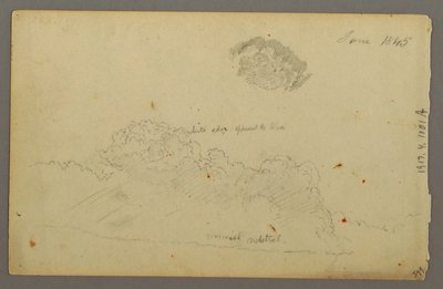 Rysunek, pasmo wzgórz, 1844 r. autorstwa Frederic Edwin Church