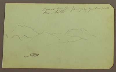 Rysunek, Wzgórza, Bydło; Verso: Krajobraz, 1883 r. autorstwa Frederic Edwin Church