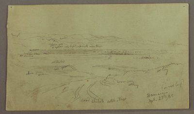 Rysunek, Wzgórza i równiny, 29 kwietnia 1868 r. autorstwa Frederic Edwin Church