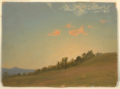 Rysunek, Hillside, Hudson, Nowy Jork, lipiec 1870 r. autorstwa Frederic Edwin Church