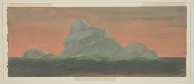 Rysunek, Góra lodowa na tle wieczornego nieba, czerwiec 1859 r. autorstwa Frederic Edwin Church