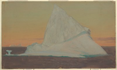 Rysunek, góra lodowa i lodowy kwiat, czerwiec lub lipiec 1859 r. autorstwa Frederic Edwin Church