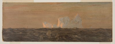 Rysunek, Góry lodowe, czerwiec lub lipiec 1859 r. autorstwa Frederic Edwin Church