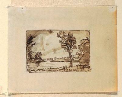 Rysunek, wyimaginowany krajobraz z, ok. 1870-73 autorstwa Frederic Edwin Church