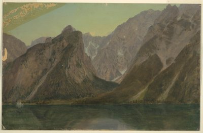 Rysunek, Koenigseee, niedaleko Berchtesgadan, Bawaria, 1868 r. autorstwa Frederic Edwin Church