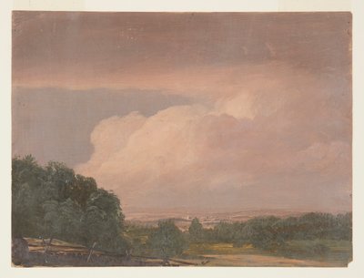 Rysunek, krajobraz (prawdopodobnie dolina Hudson), 1860-70 autorstwa Frederic Edwin Church