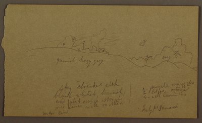 Rysunek, krajobraz, lipiec 1865 r. autorstwa Frederic Edwin Church
