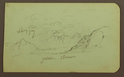 Rysunek, Pejzaż; Verso: Postacie, Kościół, 1883 autorstwa Frederic Edwin Church