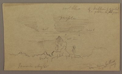 Rysunek, Krajobraz; Verso: Niebo, sierpień 1865 r. autorstwa Frederic Edwin Church