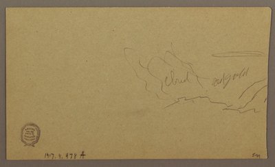 Rysunek, Krajobraz; Verso: Niebo, sierpień 1865 r. autorstwa Frederic Edwin Church