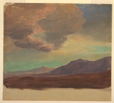 Rysunek, Pejzaż w pobliżu Palestyny lub Syrii, 1868 autorstwa Frederic Edwin Church