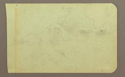 Rysunek, Krajobraz z chmurami; Verso: Góra, 1883 r. autorstwa Frederic Edwin Church
