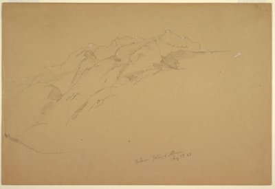 Rysunek, Krajobrazy między Golling i Abtenau, 5 sierpnia 1868 r. autorstwa Frederic Edwin Church
