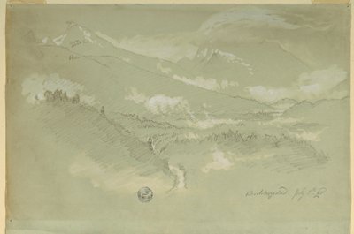 Rysunek, Pejzaże, okolice Berchtesgaden, 1868 r. autorstwa Frederic Edwin Church