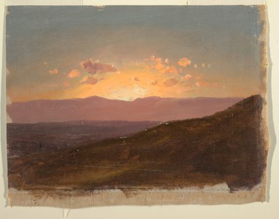Rysunek, Patrząc przez dolinę Hudson, 14 sierpnia 1867 r.  autorstwa Frederic Edwin Church