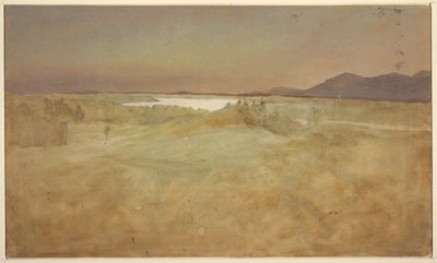Rysunek, patrząc z Olany na południowy zachód przez dolinę Hudson, 1870-80 autorstwa Frederic Edwin Church