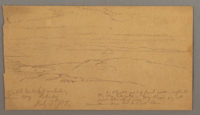 Rysunek, Louis Bay, Labrador, 7 lipca 1859 r. autorstwa Frederic Edwin Church