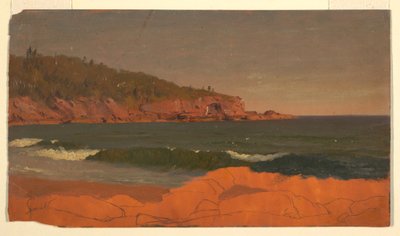 Rysunek, wybrzeże Maine, ok. 1850 r. autorstwa Frederic Edwin Church