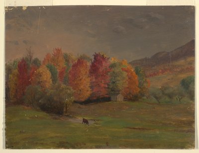 Rysunek, wybrzeże Maine lub Kanady, ok. 1845 r. autorstwa Frederic Edwin Church