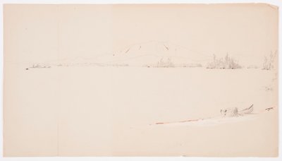 Rysunek, jezioro Millinocket, Maine, wrzesień 1878 r. autorstwa Frederic Edwin Church