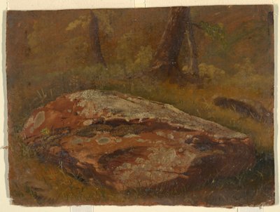 Rysunek, Mossy Rock, sierpień 1845 r. autorstwa Frederic Edwin Church