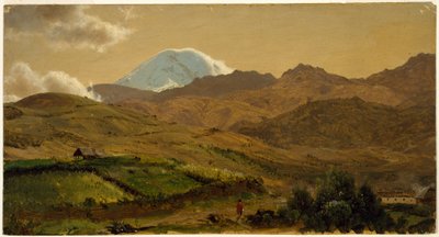 Rysunek, góra Chimborazo, Ekwador, 1857 r. autorstwa Frederic Edwin Church