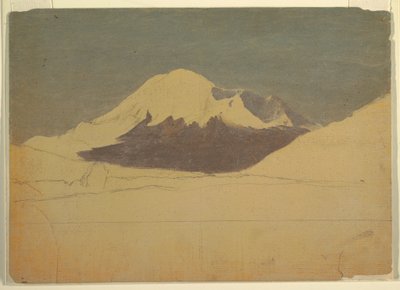 Rysunek, góra Chimborazo, Ekwador, lipiec 1857 r. autorstwa Frederic Edwin Church