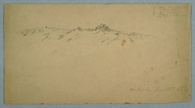 Rysunek, Góra Pichincha z Chillo, Ekwador, 26 czerwca 1857 r. autorstwa Frederic Edwin Church