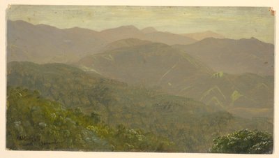 Rysunek, Krajobraz górski, sierpień 1865 r. autorstwa Frederic Edwin Church