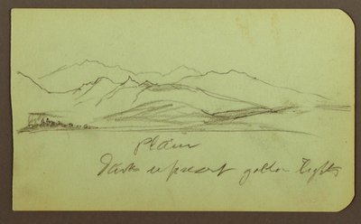 Rysunek, Pejzaż górski; Verso: Pejzaż górski, postać, 1883 autorstwa Frederic Edwin Church