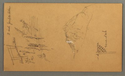 Rysunek, Szczyt górski, roślinność przy basenie, 1868 r. autorstwa Frederic Edwin Church