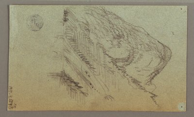Rysunek, dolina górska, prawdopodobnie 1868 r. autorstwa Frederic Edwin Church