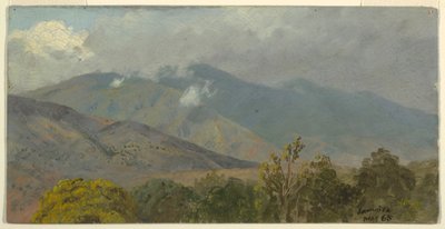 Rysunek, Krajobraz górski, maj 1865 r. autorstwa Frederic Edwin Church