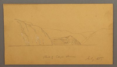 Rysunek, górska zatoka, 21 lipca 1859 r. autorstwa Frederic Edwin Church
