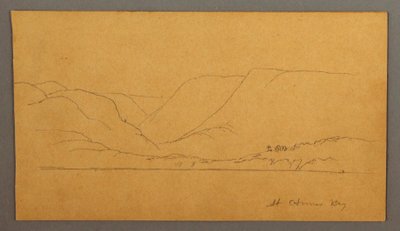 Rysunek, Zatoka górska, prawdopodobnie 1859 r. autorstwa Frederic Edwin Church