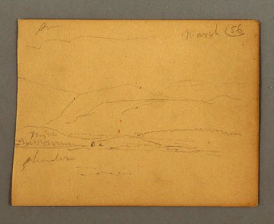 Rysunek, góry, marzec 1856 r. autorstwa Frederic Edwin Church