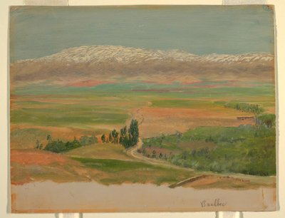 Rysunek, góry w pobliżu Baalbec, maj 1868 r. autorstwa Frederic Edwin Church