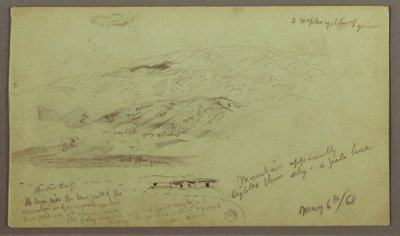 Rysunek, Studium krajobrazu górskiego, 6 maja 1868 r. autorstwa Frederic Edwin Church