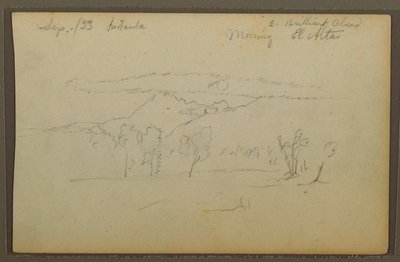 Rysunek, Mt. Altar, Riobama, Ekwador, wrzesień 1853 r. autorstwa Frederic Edwin Church