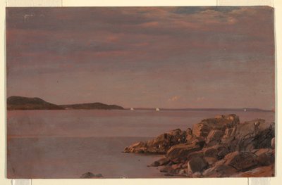 Rysunek, Mt. Desert Island, wybrzeże Maine, 1850 r. autorstwa Frederic Edwin Church