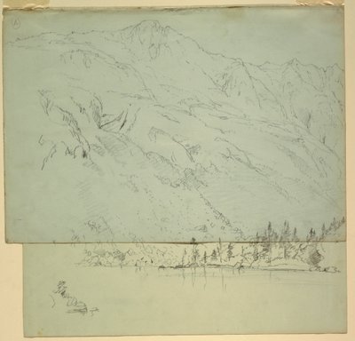 Rysunek, Mt. Katadhin, Maine, 1870-78 r. autorstwa Frederic Edwin Church