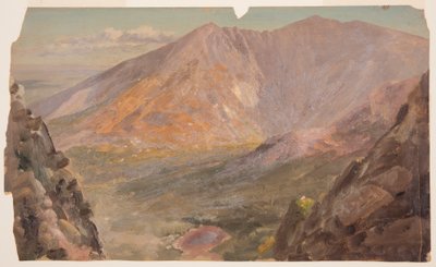 Rysunek, Mt. Katahdin, Great Basin z South Turner Mountain, 1877 r. autorstwa Frederic Edwin Church