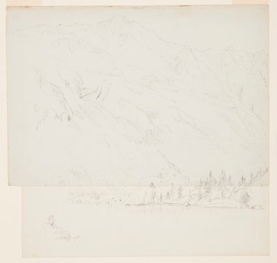 Rysunek, Mt. Katahdin, Maine, 1870-78 r. autorstwa Frederic Edwin Church