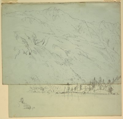 Rysunek, Mt. Katahdin, Maine, 1870-78 r. autorstwa Frederic Edwin Church