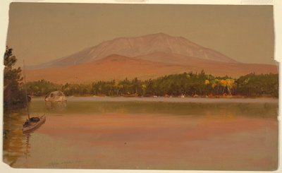 Rysunek, Mt. Katahdin z Togue Pond, 1875-80 autorstwa Frederic Edwin Church